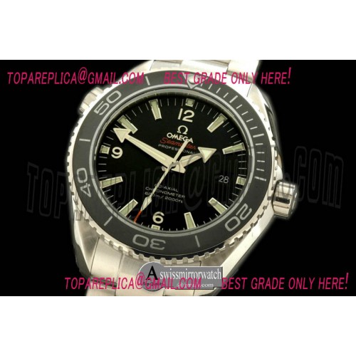 Omega Black Ceramic Planet Ocean 45.5mm Swiss 2824
