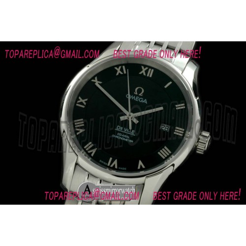 Omega Deville Co Axial Auto SS/SS Black Asian 2824