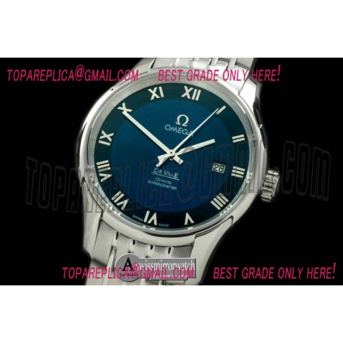 Omega Deville Co Axial Auto SS/SS Blue Asian 2824