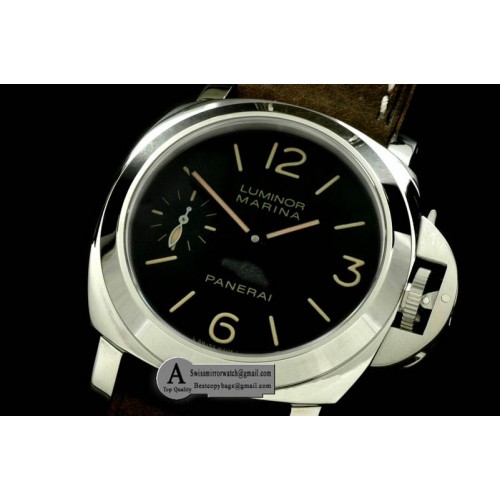 Panerai Luminor Marina 44mm Pam 411M Florence SS Leather A-6497 Replica Watches