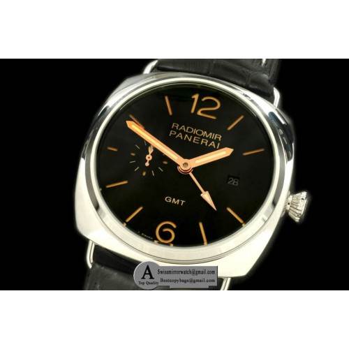 Panerai Pam 421 3 Days GMT SS/Leather Black SG-25J Auto