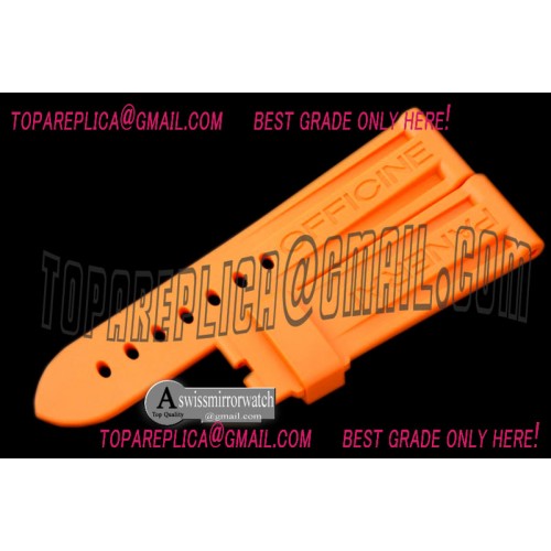 Panerai 24/22 Orange Rubber Strap for 44mm Pams