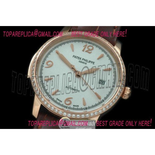 Patek Philippe Calastrava Automatic RG/LE White Num Asian 2824