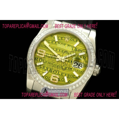 Rolex SS/LE Khaki Swiss Eta 2836/3135-Real Diamonds