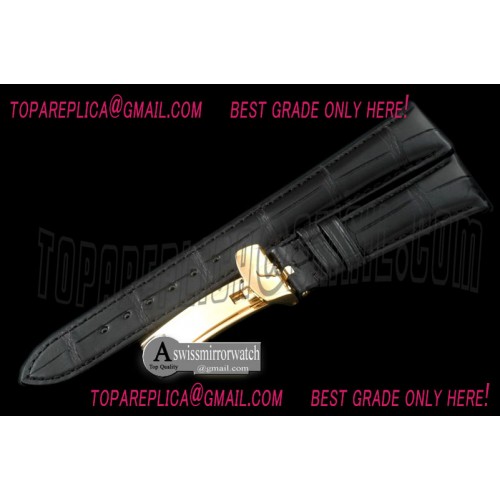 Rolex Black Croc Strap YG 20/16 / New Insignia Buckle Rolex Black Croc Strap YG 20/16 / New Insignia Buckle