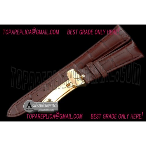 Rolex Brown Croc Strap YG 20/16 / New Insignia Buckle