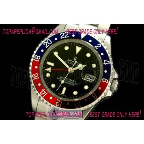 Rolex GMT II 16710 SS Blue/Red Swiss 2836/3186 Rolex GMT II 16710 SS Blue/Red Swiss 2836/3186