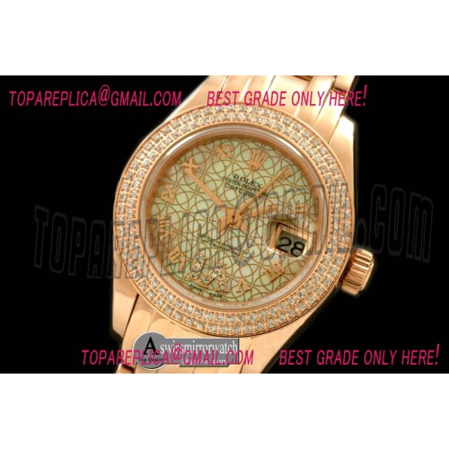 Rolex Masterpiece 2013 Diamond Bez RG P-White Graffiti Swiss Eta 2671