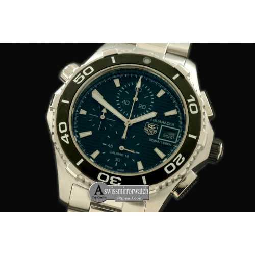 Tag Heuer Aquaracer 500m Chrono SS/SS Black Jap Qtz Chrono