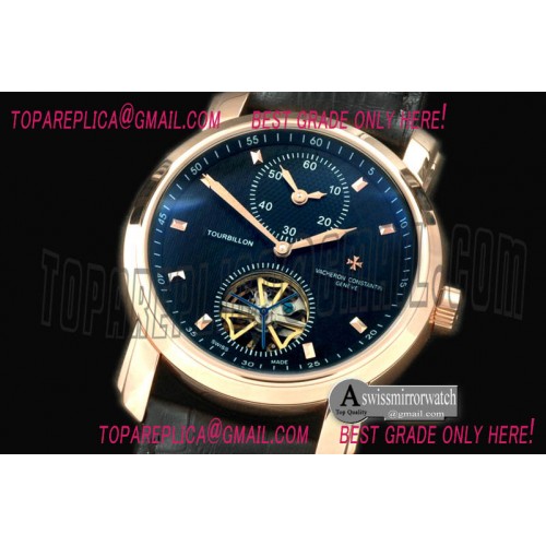 Vacheron Constantin Matle Tourbillon Duo Time RG/LE Black Asian Auto 2813