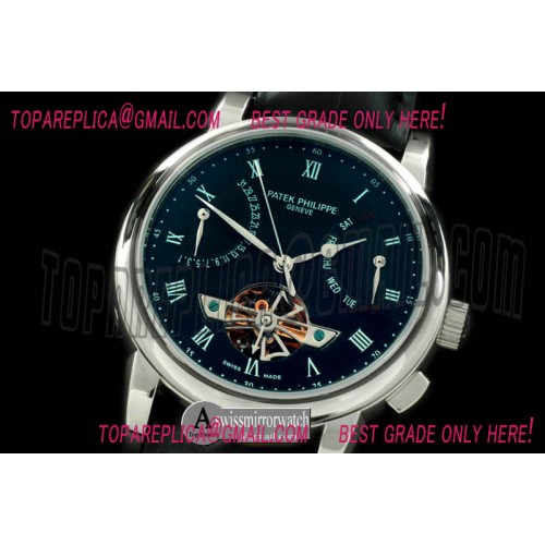 Vacheron Constantin Matle Tourbillon Calender SS/LE Black Asian Auto 2813