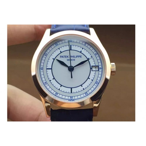 Patek Philippe 5296 Calastrava RG/Blue LE White A324 Patek Philippe 5296 Calastrava RG/Blue LE White A324