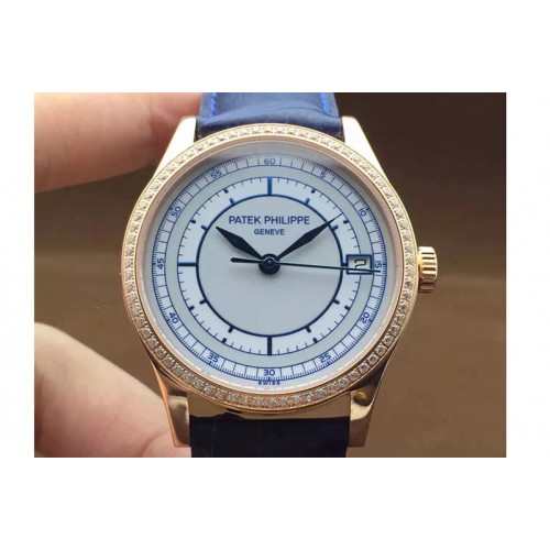 Patek Philippe 5296 Calastrava RG/Blue LE Diamond White A324 Patek Philippe 5296 Calastrava RG/Blue LE Diamond White A324