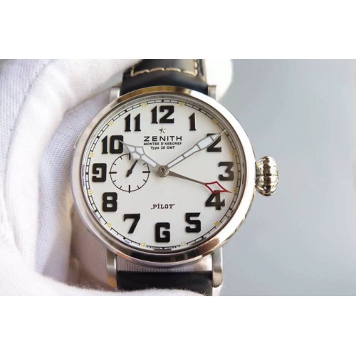 Zenith Pilot Type 20 GMT SS/LE 45mm Best Edition White Dial Automatic Watches