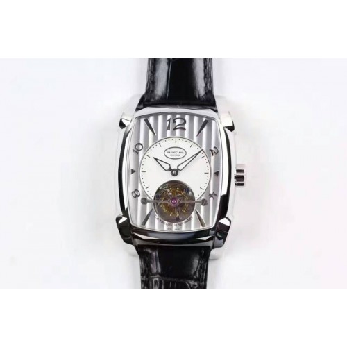 Parmigiani Fleurier Kalpa Grande Tourbillon SS White Dial on Black Leather Strap