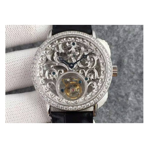 Piaget Skeleton Tourbillon SS/LE Diamond Bezel Watches
