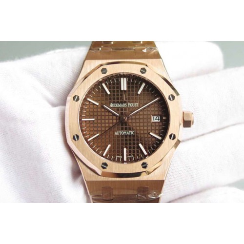 Audemars Piguet Royal Oak 37mm 15450 RG Brown Dial on RG Bracelet A3120
