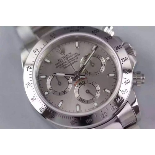 Rolex Daytona 116520 JF 1:1 Best Edition Silver Dial on SS Bracelet A7750
