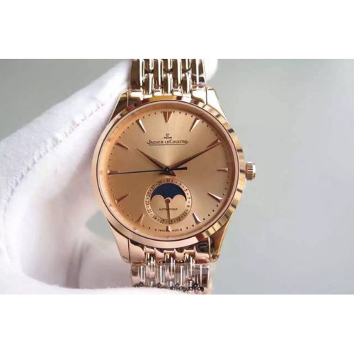 Jaeger LeCoultre Moonphase RG/RG Gold Dial Cal.925