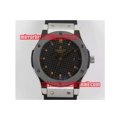 Hublot Big Bang Classic Fusion 45mm SS/PVD CF Dial Black Gummy A2824