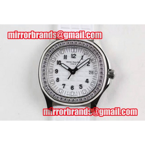 Patek Philippe Aquanaut Luce SS White Textured Dial on White Rubber Strap A23 Quartz