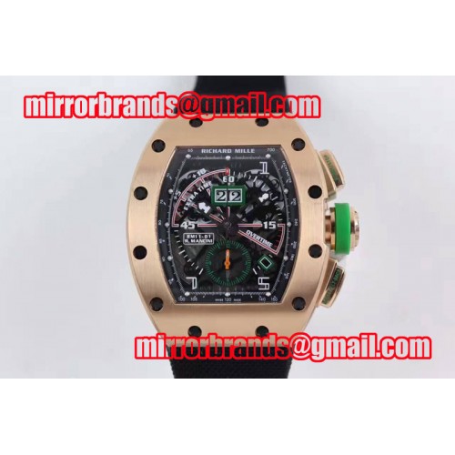 Richard Mille RM011-01 Flyback Chronograph RG/Black Nylon  Asian 7750