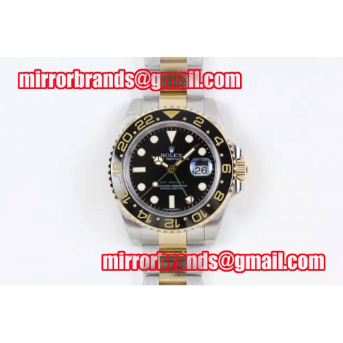 Rolex GMT-Master II 116713 LN Noob Black Dial on SS/YG Bracelet SA3187