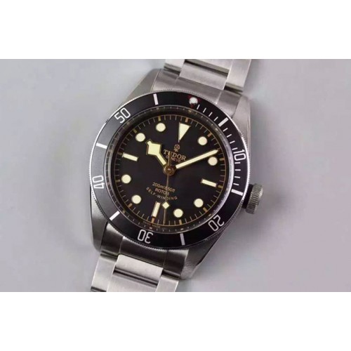 Tudor Heritage Black Bay Black ZF 1:1 Best Edition on SS Bracelet A2824 (Free Leather Strap)