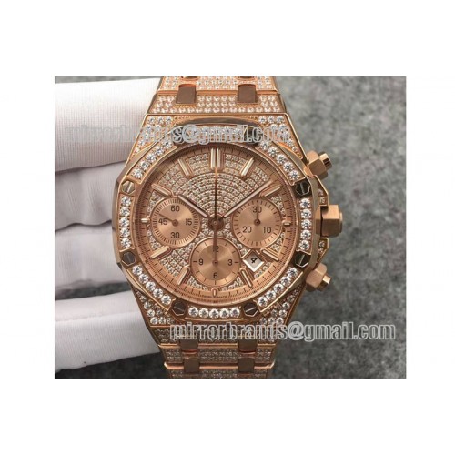 Audemars Piguet Royal Oak Chronograph 26322O RG/RG Diamonds A7750