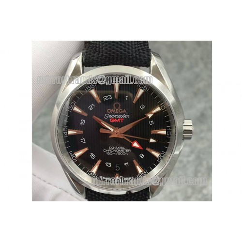 Omega Aqua Terra GMT SS/NY Black JHF A2824 Mod8500