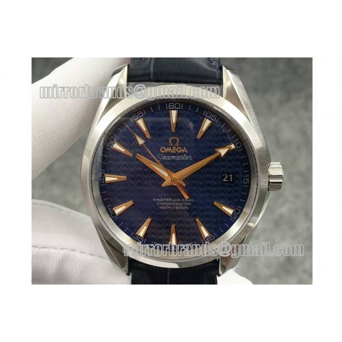 Omega Aqua Terra W Oly SS/LE Blue/Gold JHF A2824 Mod8500