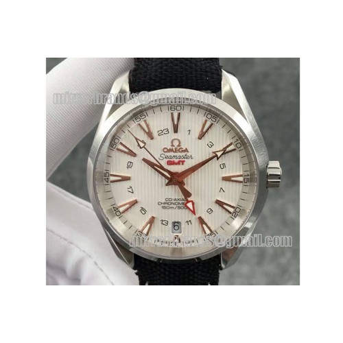 Omega Aqua Terra GMT SS/NY White JHF A2824 Mod8500