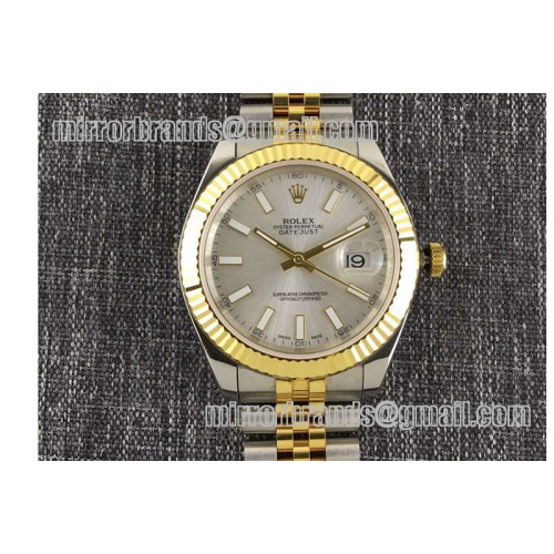 Rolex Datejust 116333 SS/YG TT Wrapped Jubile Stick Grey Dial Swiss Eta 2836 Rolex Datejust 116333 SS/YG TT Wrapped Jubile Stick Grey Dial Swiss Eta 2836