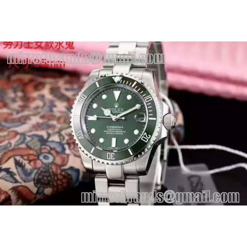 Rolex Submariner 116610 LV Green Ladies 35mm Watches