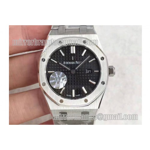 Audemars Piguet Royal Oak 67650 Ladies 33mm SS/SS Blk JF Swiss ETA Quartz