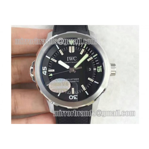IWC Aquatimer Automatic IW3290 V6F 1:1 Best Edition Black Dial on Black Rubber Strap MIYOTA 9015