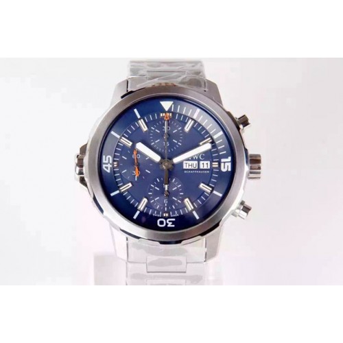 IWC Aquatimer Chrono IW376802 V6F 1:1 Best Edition Blue Dial on SS Bracelet A7750