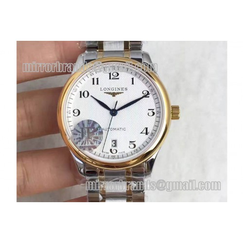 Longines Masters Collection SS/YG/LE White Asian 2836