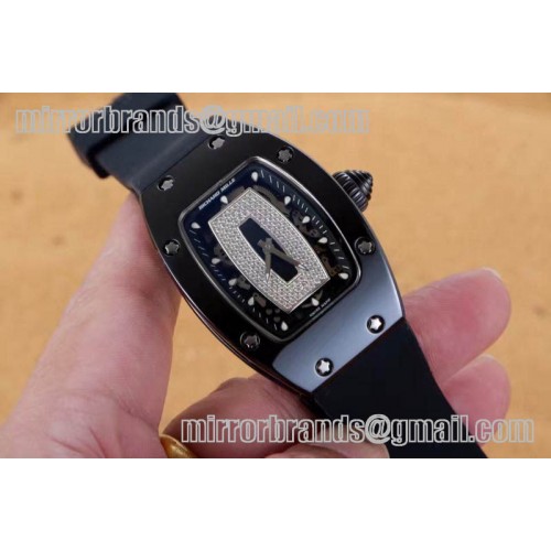 Richard Mille RM007 Bling Bling Limited Edition Black Ceramic/Black/RU Asian 21J Decorated Richard Mille RM007 Bling Bling Limited Edition Black Ceramic/Black/RU Asian 21J Decorated