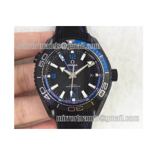 Omega Planet Ocean GMT Deep Black PVD/RU Blue JHF A2824 Mod 8906