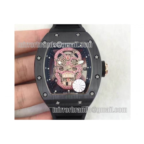 Richard Mille RM052 Red Diamond Pirate Skull Tourb CER/RU MY9015 Mod