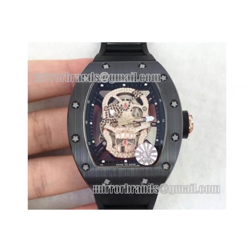 Richard Mille RM052 Diamond Pirates Skull Tourb CER/RU MY9015 Mod