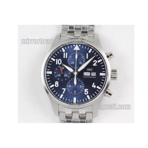 IWC Pilot Chrono 2016 IW377710 Le Petit Prince ZF 1:1 Best Edition Black Dial on SS Bracelet A7750 V2