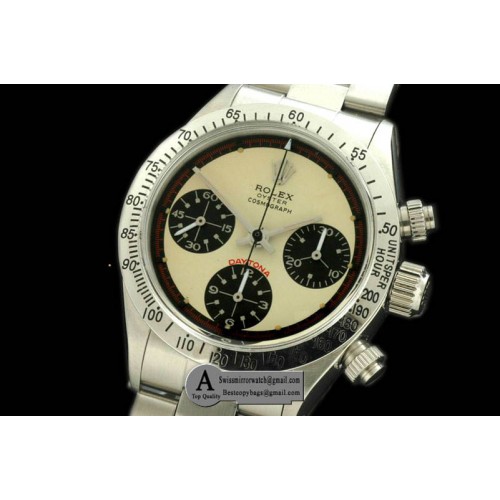 Rolex Daytona 6263 SS SS Cream Asian Venus 75 Handwind Replica Watches