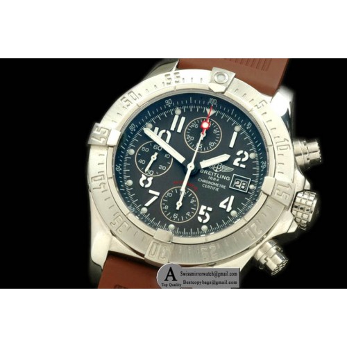 Breitling Avenger SS Rubber Graphite A-7750 28800 Replica Watches