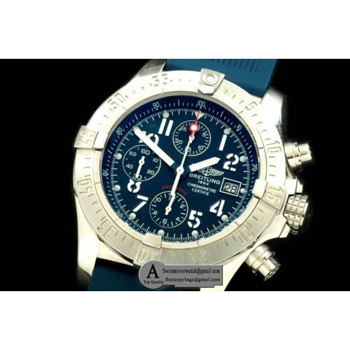 Breitling Avenger SS Rubber Blue A-7750 28800 Replica Watches