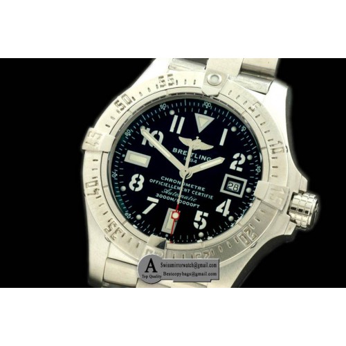 Breitling Seawolf V2 SS/SS Black Replica Watches