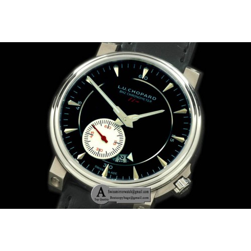 Chopard LUC 8Hz SS Leather Black Asia 2813 Replica Watches