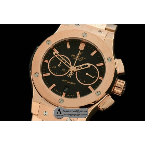 Hublot Classic Fusion 521.OX.1180.OX Chrono V2 Rose Gold Rose Gold Black A 7750 Replica Watches