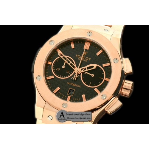 Hublot Classic Fusion Chrono V2 521.OX.7080.OX Rose Gold Rose Gold Grey Black A 7750 Replica Watches